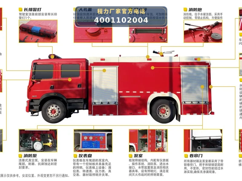 CLW5170GXFPM80/HS型东风8方泡沫消防车
