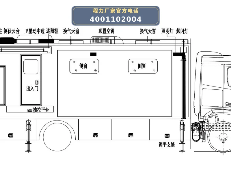 CLW5170TXFTZ5000型奔驰Arocs通信指挥车