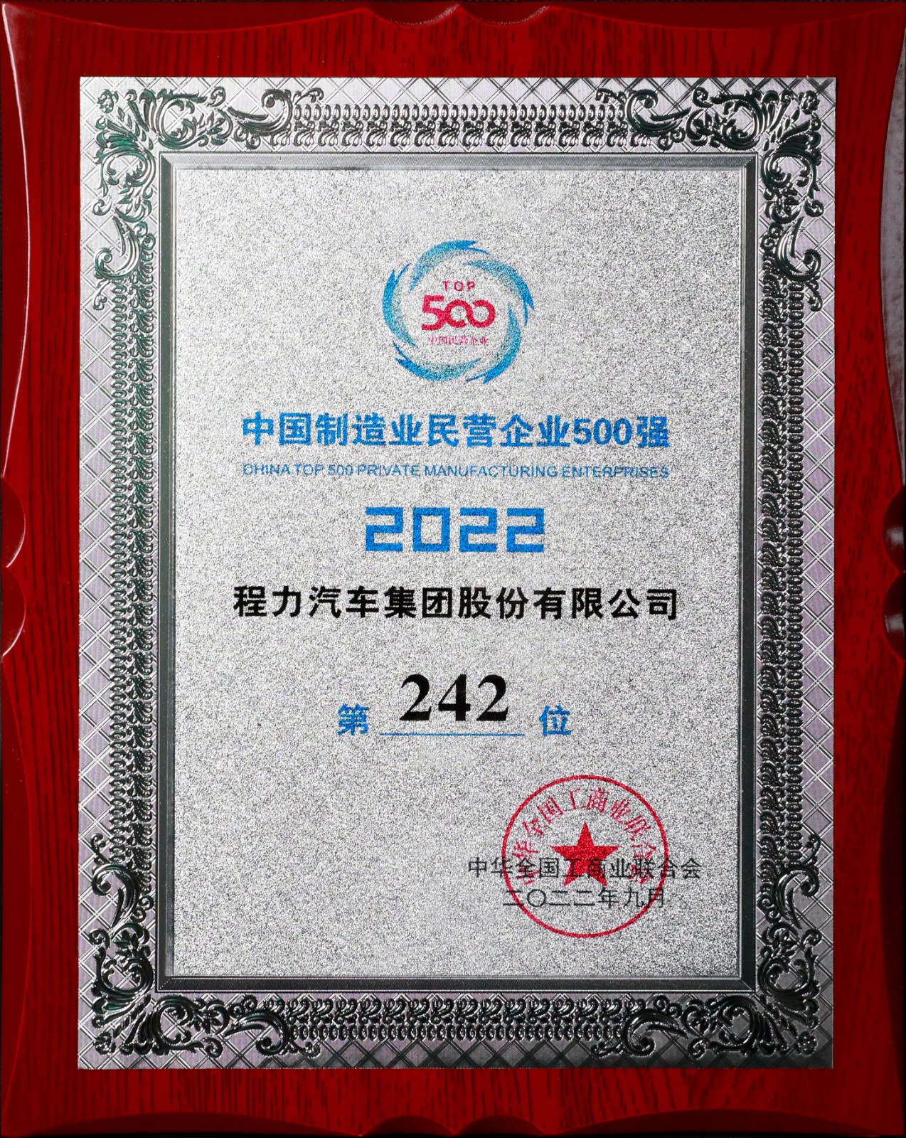 中国制造业民营企业500强